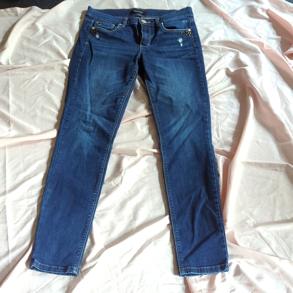 White House Black Market Embellished Skinny Jeans